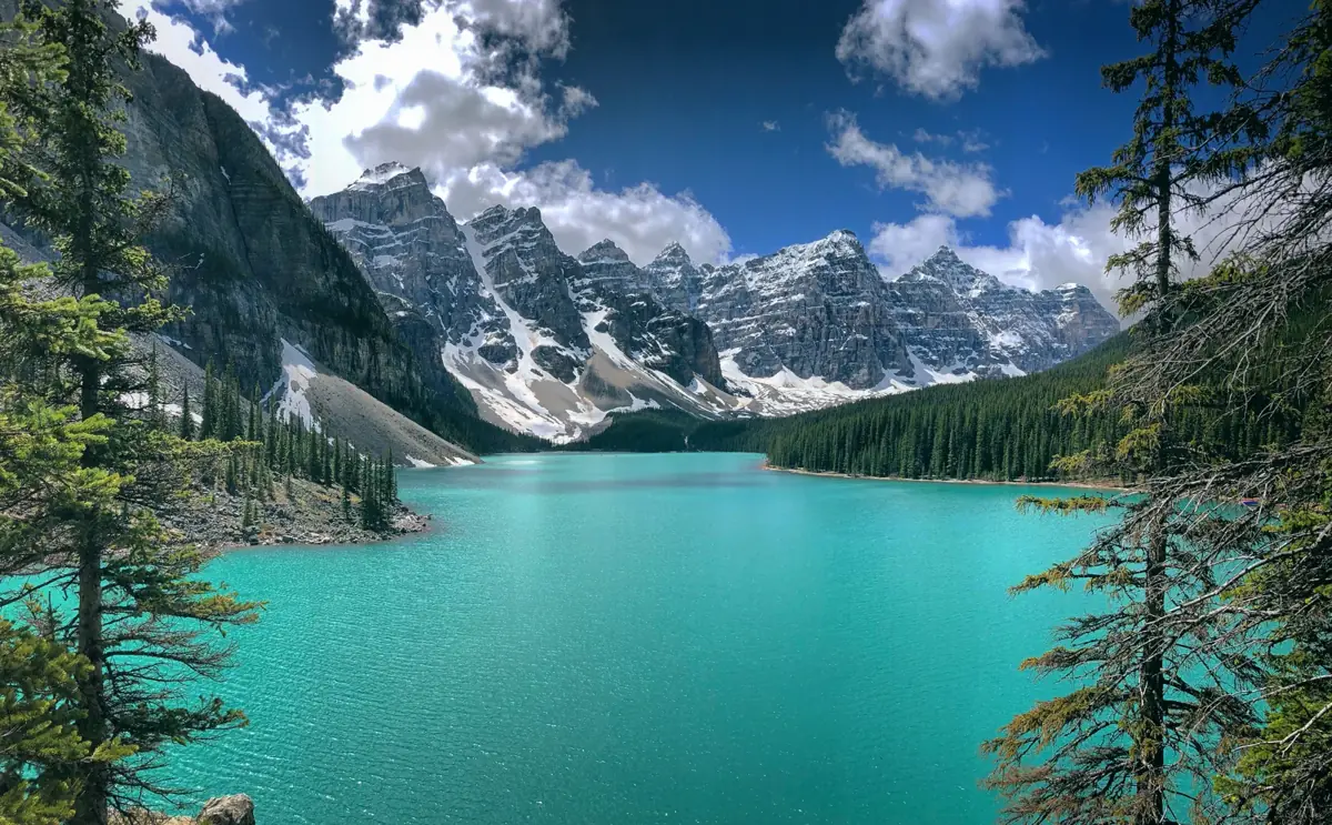 Moraine Lake in Banff National Park, one of the park guides in the National Parks Atlas