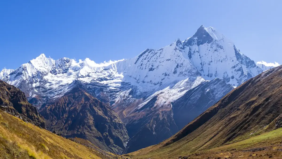 Machapuchare on the way to Annapurna Base Camp, one of the trekking routes on Trail & Pass
